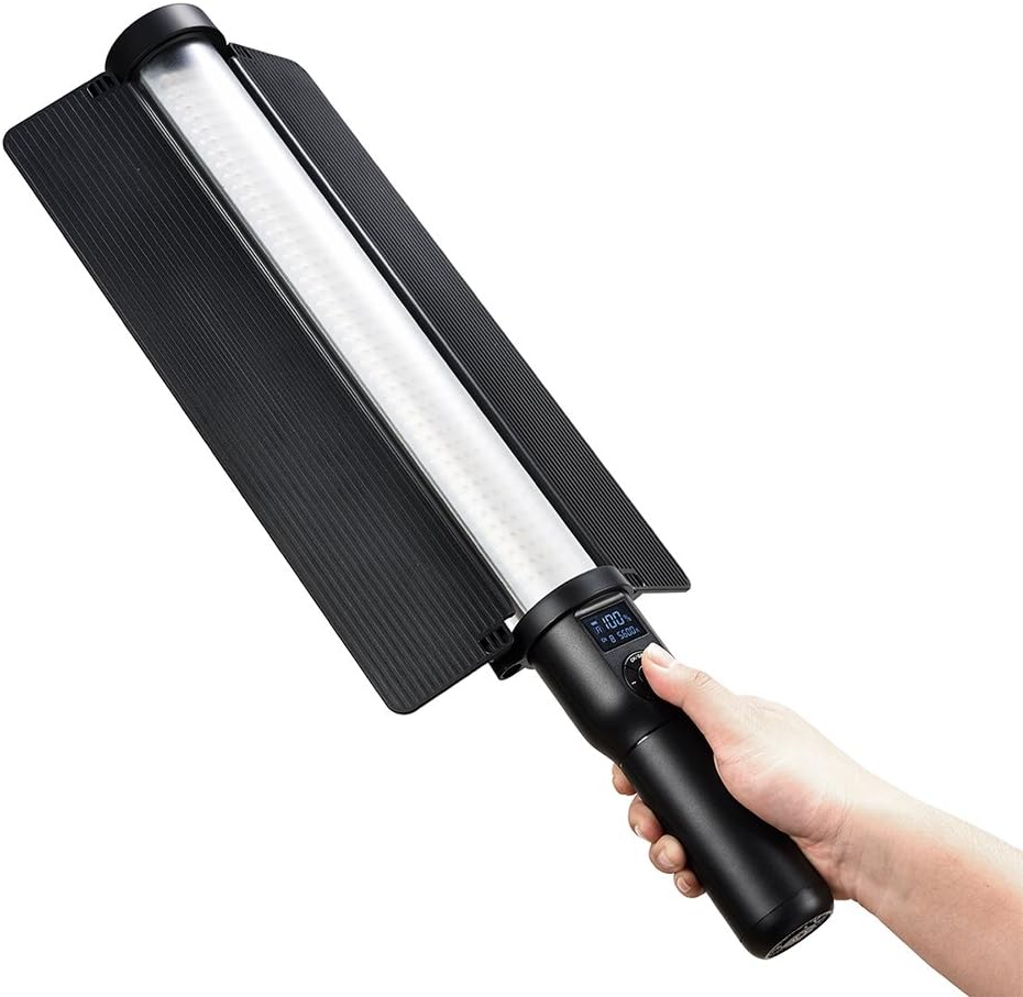 Godox LC500 Handheld Lampe vidéo à LED portable, LED à intensité variable LC500, Professional Photo LED Stick 3300K-5600K avec batterie intégrée et contrôle à distance