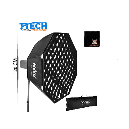 GODOX Grille Softbox 120cm Boîte à Lumière Octogonale Photographie Lumière avec Bowens Mount pour Portrait Produit Photographie Studio Flash Speedlight